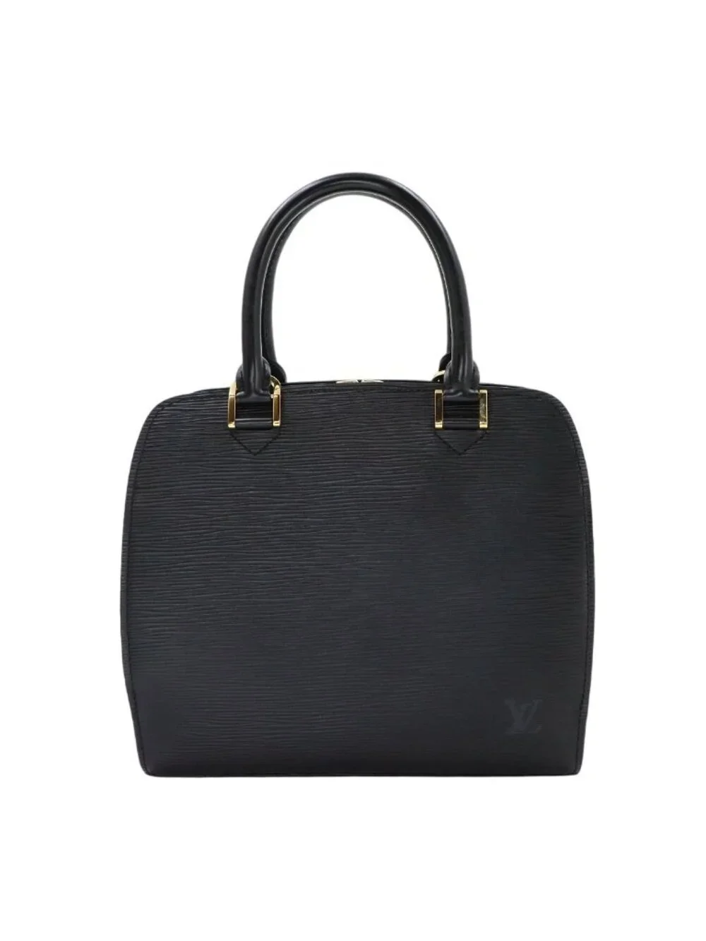Louis Vuitton Epi Pont Neuf Hand Bag Leather Noir Gold